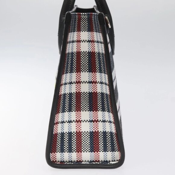 GUCCI Tote Bag Canvas Leather White Black Silver 659983 Auth MY189A - Picture 5 of 16